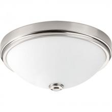 Progress P350006-009-30 - One-Light 13&#34; LED Linen Glass Flush Mount