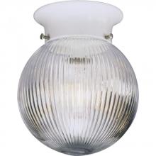 Progress P3599-30 - One-Light Glass Globe 6-3/8&#34; Close-to-Ceiling