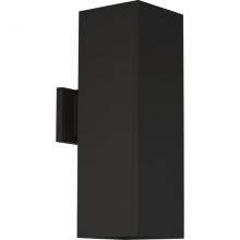 Progress P5644-31 - 6&#34; Square Two-Light Black Up/Down Modern Outdoor Wall Light