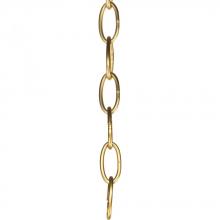 Progress P8757-137 - Accessory Chain - 10&#39; of 9 Gauge Chain in Natural Brass