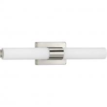 Progress P300150-009-30 - Blanco LED Collection 22&#34; Brushed Nickel Etched White Glass Modern Bath Vanity Light