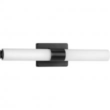 Progress P300150-031-30 - Blanco LED Collection 22&#34; Matte Black Etched White Glass Modern Bath Vanity Light