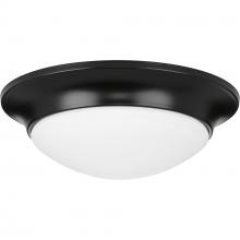 Progress P350146-031 - One-Light 11-1/2&#34; Etched Glass Flush Mount