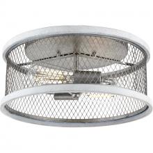 Progress P350154-141 - Austelle Collection Two-Light Galvanized 14&#34; Flush Mount