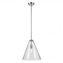 Kichler 42200CH - Everly 15.5&#34; 1-Light Cone Pendant with Clear Glass in Chrome
