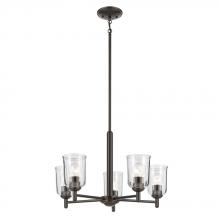 Kichler 43671OZCLR - Shailene 15.25&#34; 5-Light Chandelier with Clear Glass in Olde Bronze