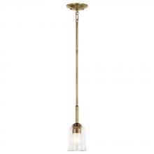 Kichler 43674NBRCLR - Shailene 11.25&#34; 1-Light Mini Bell Pendant with Clear Glass in Natural Brass