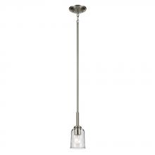 Kichler 43674NICLR - Shailene 11.25&#34; 1-Light Mini Bell Pendant with Clear Glass in Brushed Nickel