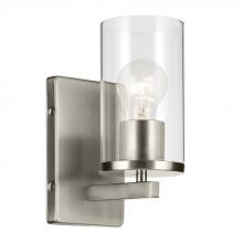 Kichler 45495NICLR - Crosby 4.5&#34; 1-Light Wall Sconce with Clear Glass in Brushed Nickel