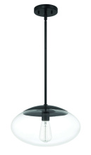 Craftmade 56894-FB - Gaze 14&#34; 1 Light Oval Pendant in Flat Black