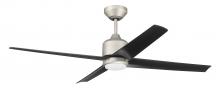 Craftmade QUL52PN4 - 52&#34; Quell Fan, Painted Nickel Finish, Flat Black Blades. LED Light, WIFI and Control Included