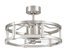 Craftmade ALS24BNK3 - 18&#34; Alexis in Brushed Polished Nickel w/ Clear Acrylic Blades