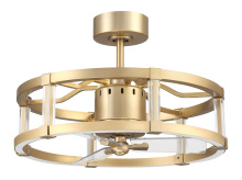 Craftmade ALS24SB3 - 18&#34; Alexis in Satin Brass w/ Clear Acrylic Blades