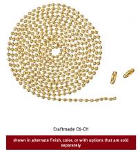 Craftmade C6-WW - 72&#34; Beaded Chain and 2 connectors in White