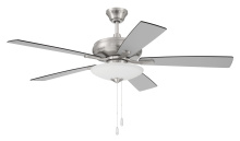 Craftmade ECF111BNK5-BNGW - 52&#34; Eos 3 Light Bowl in Brushed Polished Nickel w/ Brushed Nickel/Greywood Blades