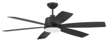 Craftmade HGN54FB6 - 54&#34; Hogan Fan in Flat Black Finish, Blades Included