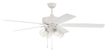 Craftmade OS104W5 - 60&#34; Outdoor Super Pro 104 in White w/ Flat Black Blades