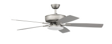Craftmade P112BN5-52BNGW - 52&#34; Pro Plus 112 in Brushed Nickel w/ Brushed Nickel/Greywood Blades