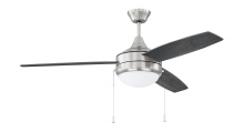 Craftmade PHA52BNK3-BNGW - 52&#34; Phaze 3 in Brushed Polished Nickel w/ Brushed Nickel/Greywood Textured Blades