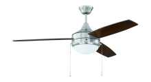Craftmade PHA52BNK3 - 52&#34; Phaze 3 in Brushed Polished Nickel w/ Walnut/Dark Oak Blades