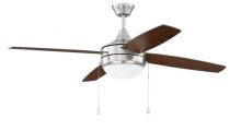 Craftmade PHA52BNK4 - 52&#34; Phaze 4 in Brushed Polished Nickel w/ Walnut/Dark Oak Blades
