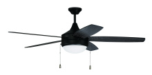 Craftmade PHA52FB5 - 52&#34; Phaze 5 in Flat Black w/ Flat Black/Greywood Blades