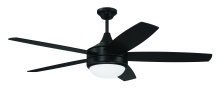 Craftmade PHZ52FB5 - 52&#34; Phaze II 5-Blade in Flat Black w/ Flat Black/Greywood Blades