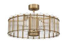 Craftmade RVL28SB4 - 24&#34; Reveal in Satin Brass w/ Clear Acrylic Blades
