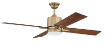 Craftmade TEA52SB4 - 52&#34; Teana in Satin Brass w/ Flat Black/Mesquite Blades