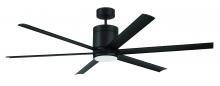 Craftmade TTE65FB6 - 65&#34; Tate in Flat Black w/ Flat Black Blades