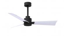 Matthews Fan Company AK-BK-MWH-42 - Alessandra 3-blade transitional  ceiling fan in matte black finish with matte white blades. Optimize