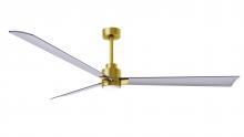 Matthews Fan Company AKLK-BRBR-BN-72 - Alessandra 3-blade transitional ceiling fan in a brushed brass finish with brushed nickel blades.