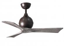 Matthews Fan Company IR3-TB-BW-42 - Irene-3 three-blade paddle fan in Textured Bronze finish with 42&#34; solid barn wood tone blades.