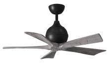 Matthews Fan Company IR5-BK-BW-42 - Irene-5 five-blade paddle fan in Matte Black finish with 42&#34; solid barn wood tone blades.