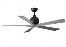 Matthews Fan Company IR5-BK-BW-60 - Irene-5 five-blade paddle fan in Matte Black finish with 60&#34; solid barn wood tone blades.