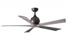 Matthews Fan Company IR5-TB-BW-60 - Irene-5 five-blade paddle fan in Textured Bronze finish with 60&#34; solid barn wood tone blades.