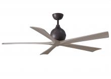 Matthews Fan Company IR5-TB-GA-60 - Irene-5 five-blade paddle fan in Textured Bronze finish with 60&#34; with gray ash blades.