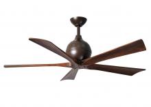 Matthews Fan Company IR5-TB-WA-52 - Irene-5 five-blade paddle fan in Textured Bronze finish with 52&#34; solid walnut tone blades.