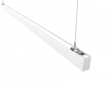 RAB Lighting BOA8PLUW/LCBS/E - BOA 8&#39; UP & DOWNLIGHT MAX 80W PENDANT 3000K/3500K/4000K LOUVER LENS LCBS BATTERY WHITE