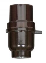 Satco Products Inc. 80/1110 - Push Thru Socket; Phenolic; Smooth; 1/8 IP Cap With Metal Bushing; Less Set Screw; 2-7/8&#34;
