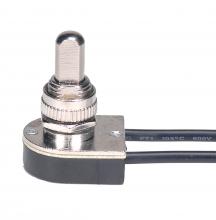 Satco Products Inc. 80/1125 - On-Off Metal Push Switch; 3/8&#34; Metal Bushing; Single Circuit; 6A-125V, 3A-250V Rating; Nickel