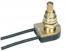 Satco Products Inc. 80/1126 - On-Off Metal Push Switch; 5/8&#34; Metal Bushing; Single Circuit; 6A-125V, 3A-250V Rating; Brass