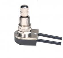 Satco Products Inc. 80/1135 - On-Off Metal Rotary Switch; 5/8&#34; Metal Bushing; Single Circuit; 6A-125V, 3A-250V Rating; Nickel