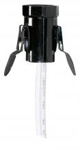 Satco Products Inc. 80/1151 - Phenolic Candelabra Base Socket With Spring Clip; 3/4&#34; Diameter; 1&#34; Hole Size; White Wire;