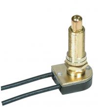 Satco Products Inc. 80/1367 - On-Off Metal Push Switch; 1-1/8&#34; Metal Bushing; Single Circuit; 6A-125V, 3A-250V Rating; 6&#34;