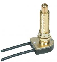 Satco Products Inc. 80/1409 - On-Off Metal Push Switch; 1-1/2&#34; Metal Bushing; Single Circuit; 6A-125V, 3A-250V Rating; 6&#34;