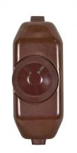 Satco Products Inc. 80/1481 - Full Range Lamp Cord; Rotary Dimmer Switch; Brown Finish; 3&#34; x 1-1/4&#34;; Phenolic; For 18GA