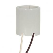 Satco Products Inc. 80/1875 - Keyless Porcelain Socket With Paper Liner; 2 Bushings; 2 Wireways; Spring Contact For 4KV; 48&#34;