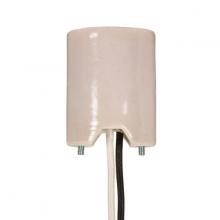 Satco Products Inc. 80/2093 - Keyless Porcelain Mogul Socket, Mounting Screws Held Captive, 2 Wireways, 1/2&#34; Strip Leads