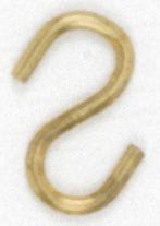 Satco Products Inc. 90/008 - Brass Plated S-Hook; 1&#34;